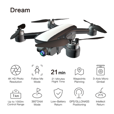 21mins CFLY Dream Wifi Pocket Drone  Maximum Transmission Distance 2 Axis